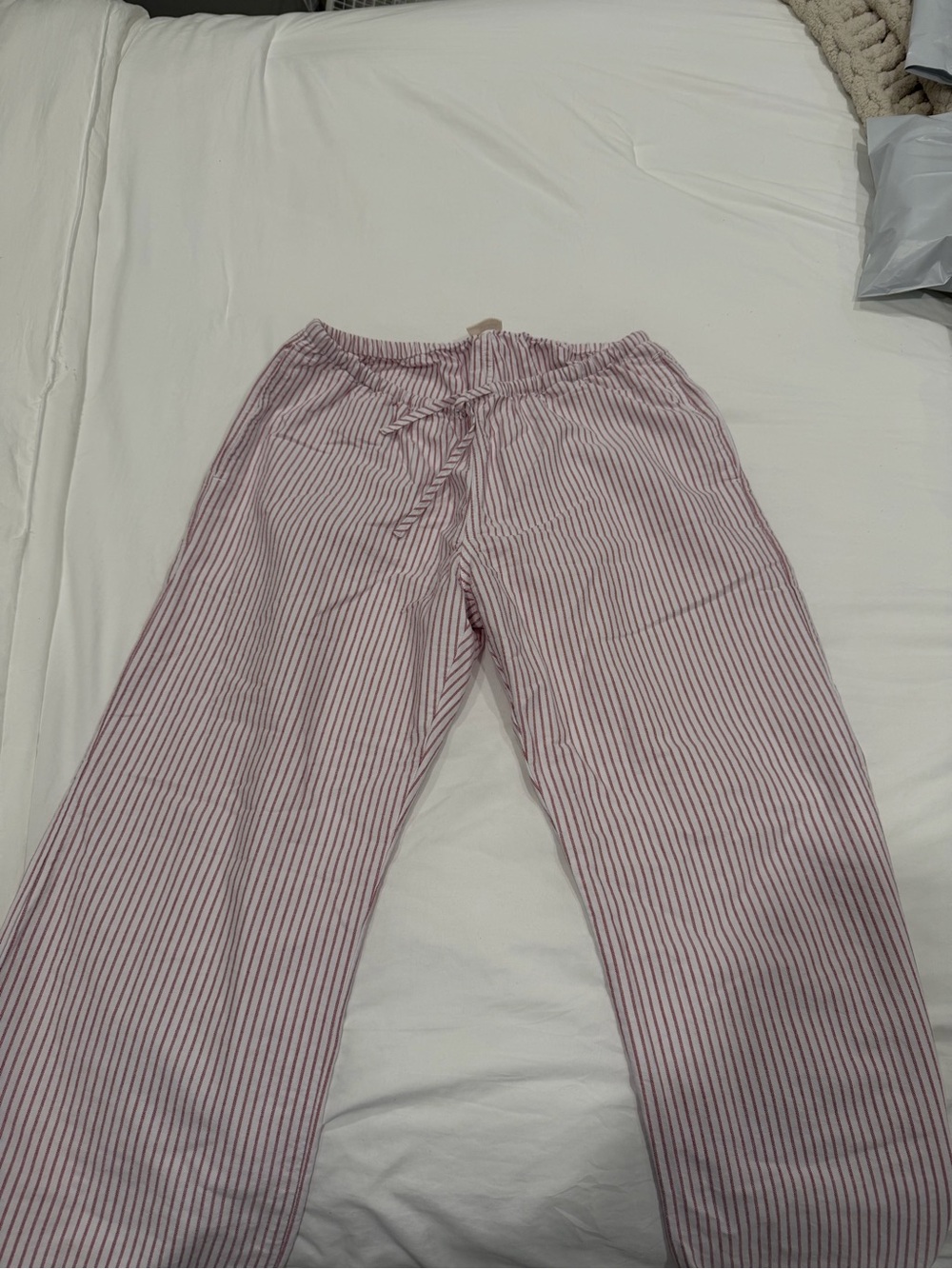 Brandy Melville Pink & White Striped Jogger Pants
